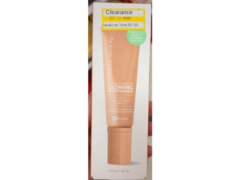 Urban Skin Rx Radiant & Bright Glowing Moisturizer, 1.7 fl oz/50 mL