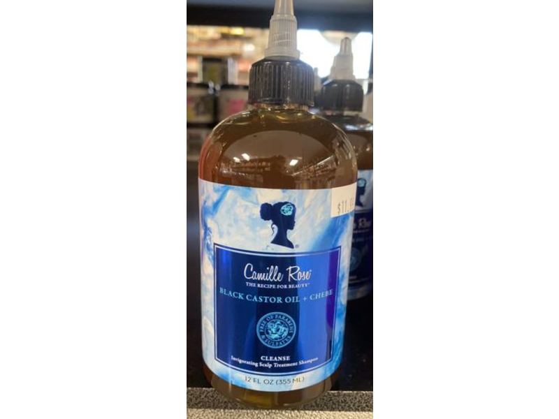 Camille Rose Black Castor Oil + Chebe Treatment Shampoo, 12 fl oz/355 mL