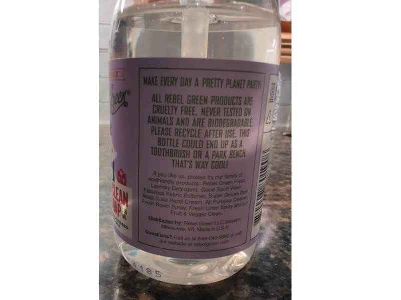 Rebel Green Fresh & Clean Hand Soap, Lavender & Grapefruit, 12 fl oz/355 mL, Pack Of 2