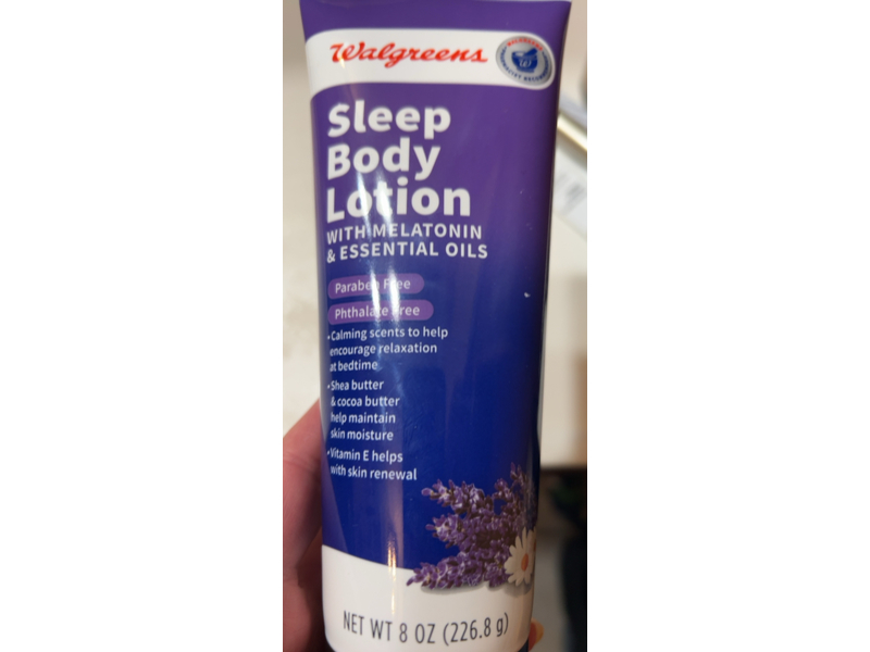 Walgreens Sleep Body Lotion, Melatonin & Essential Oils, 8 oz/226.8 g