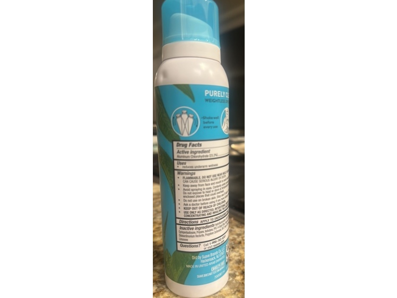 Suave Deodorant & Antiperspirant, Purely Clean, 3.8 oz/107 g
