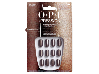O.P.I. Xpress/On Short Solid Color Press On Nails, Hot Toddy Naughty, 0.07 oz/2 g
