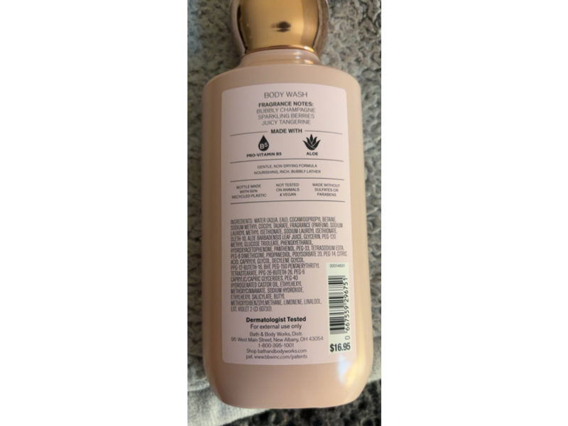 Bath & Body Works Champagne Toast Body Wash, Provitamin B5 + Aloe, 10 fl oz/295 mL