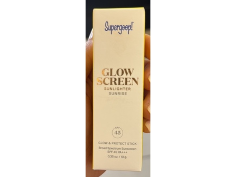 Supergoop Glow Sunlighter Sunscreen Stick, Sunrise, SPF 45 PA+++, 0.35 oz/10 g