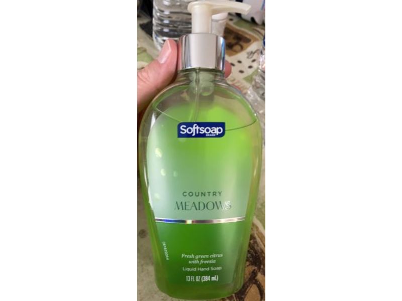 Softsoap Country Meadows Liquid Hand Soap, Fresh Green Citrus, Freesia, 13 fl oz/384 mL