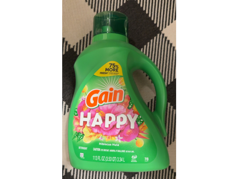 Gain Hibiscus Hula Happy Liquid Laundry Detergent, 78 Loads, 113 fl oz/3.34 L