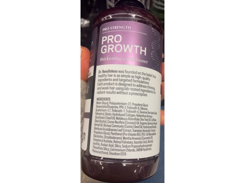 Dr Needleless Pro Growth Thickening Conditioner, Saw Palmetto, 16 fl oz/480 mL