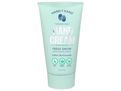 Hand In Hand Fresh Snow Hand Cream, White Jasmine & Birch, 2 oz/57 g