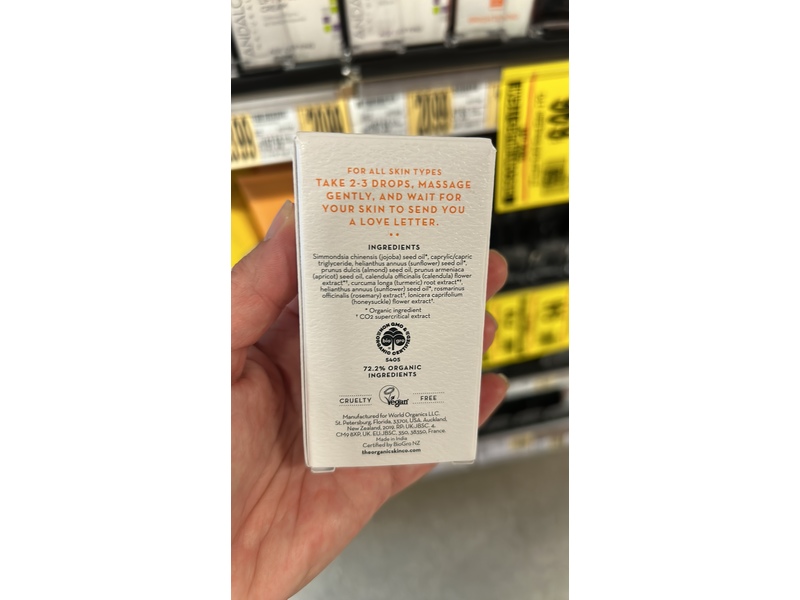 The Organic Skin Co The Good Face Oil, Honeysuckle & Turmeric, 1.0 fl oz/30 mL