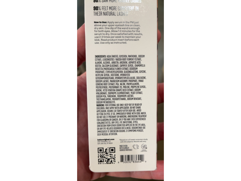 Babe Original Essential Lash Serum, 0.07 fl oz/2 mL