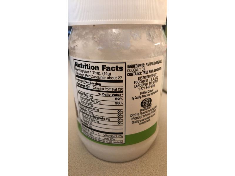 Nature's Promise Organic Refined Coconut Oil, 14 fl oz/414 mL