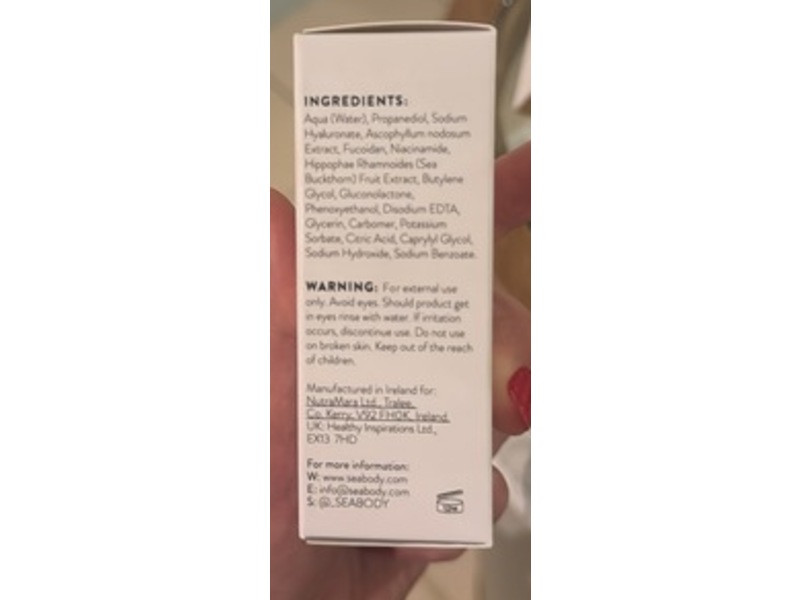 Seabody Aquasurge Day Serum, 1.01 fl oz/30 mL