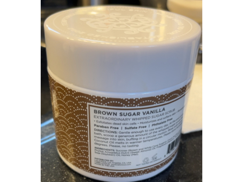 LaLicious Brown Sugar Vanilla Extraordinary Whipped Sugar Scrub, 16 oz/453 g