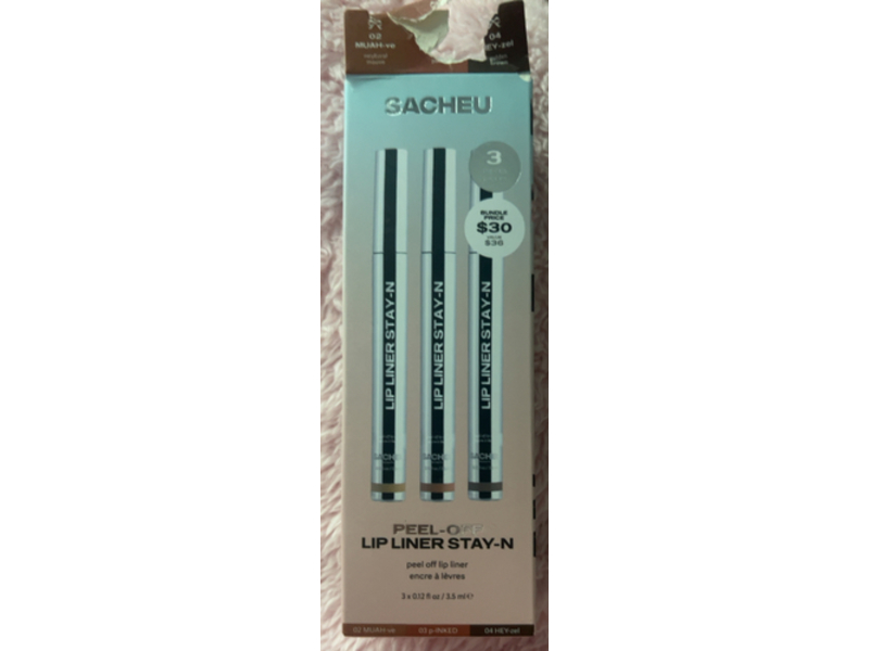 Sacheu Stay-N Peel Off Lip Liner Kit, Bestseller Bundle, 0.12 fl oz/3.5 mL