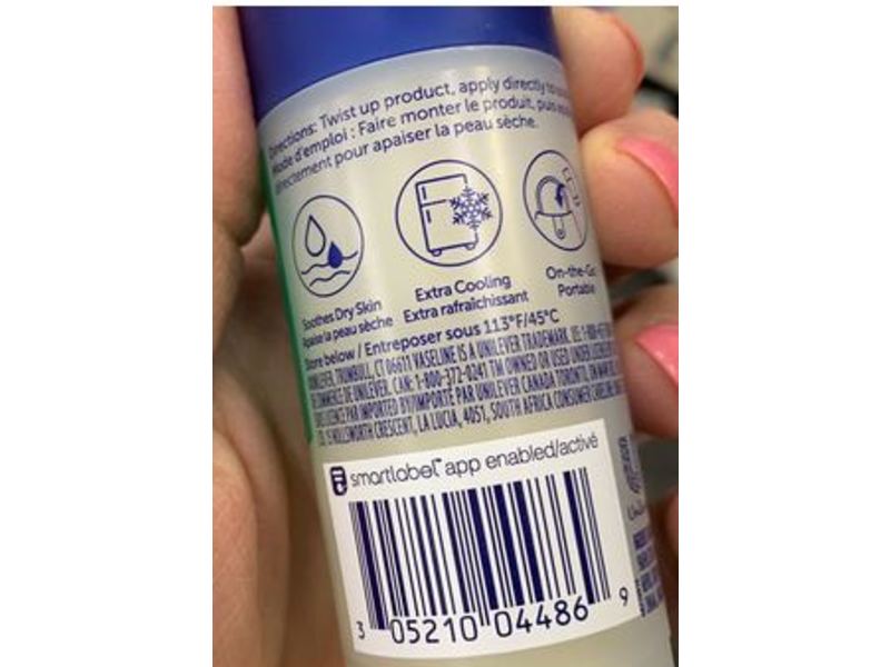 Vaseline Refreshing Body Balm Jelly Stick, Anti-Friction, 1.4 oz/40 g