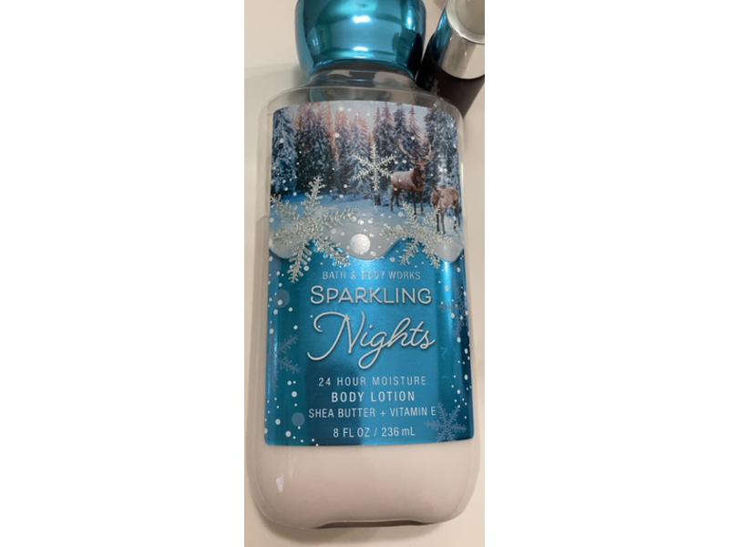Bath & Body Works Sparkling Nights Moisture Body Lotion, Shea Butter + Vitamin E, 8 fl oz/236 mL, Pack Of 2
