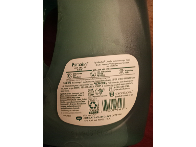 Palmolive Essential Clean Liquid Dish Soap, Original, 70 fl oz