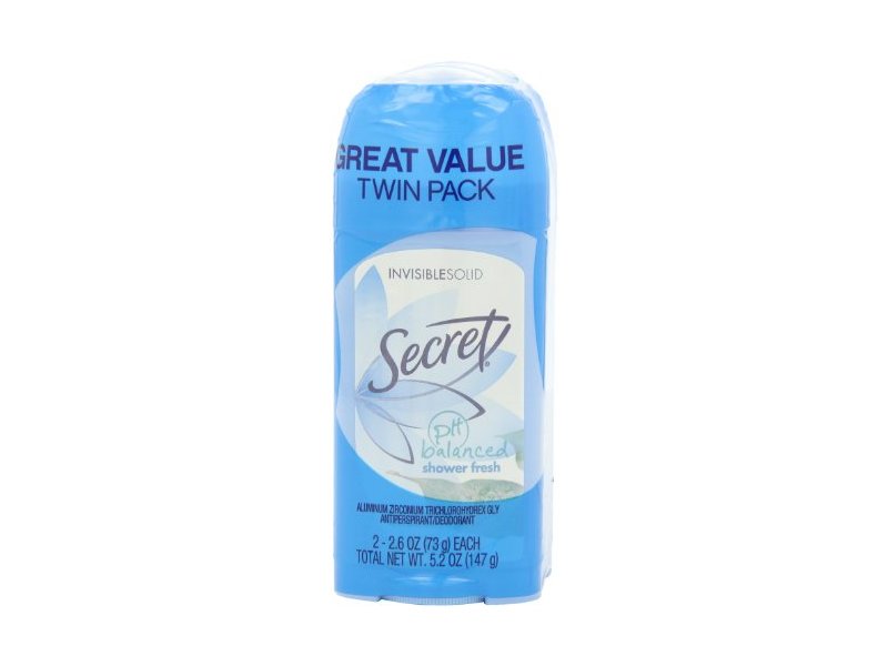 Secret Deodorant Shower Fresh Solid 2.6oz Ingredients and Reviews