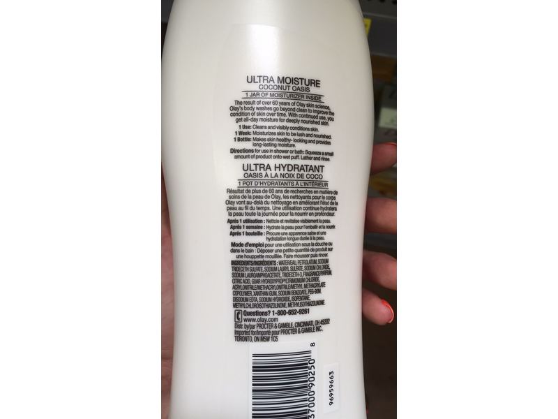 Olay Ultra Moisture Body Wash, Coconut Oasis, 23.6 fl oz/700 mL