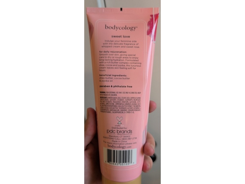 Bodycology Body Cream, Sweet Love, 8 oz/227 g