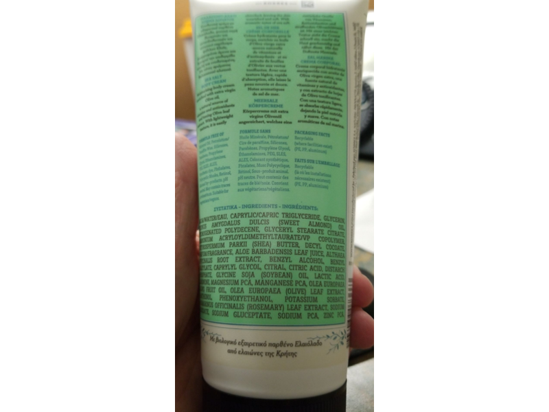 Korres Pure Greek Olive Body Cream, Sea Salt, 6.76 fl oz/200 mL