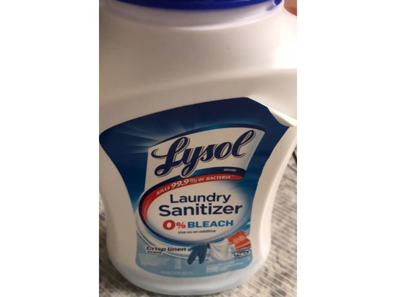 Lysol Laundry Sanitizer, 0% Bleach, Crisp Linen, 41 fl oz/1.21 L