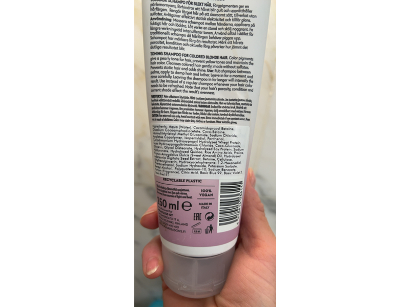 Four Reasons Toning Shampoo, Pearl, 8.45 fl oz/250 mL