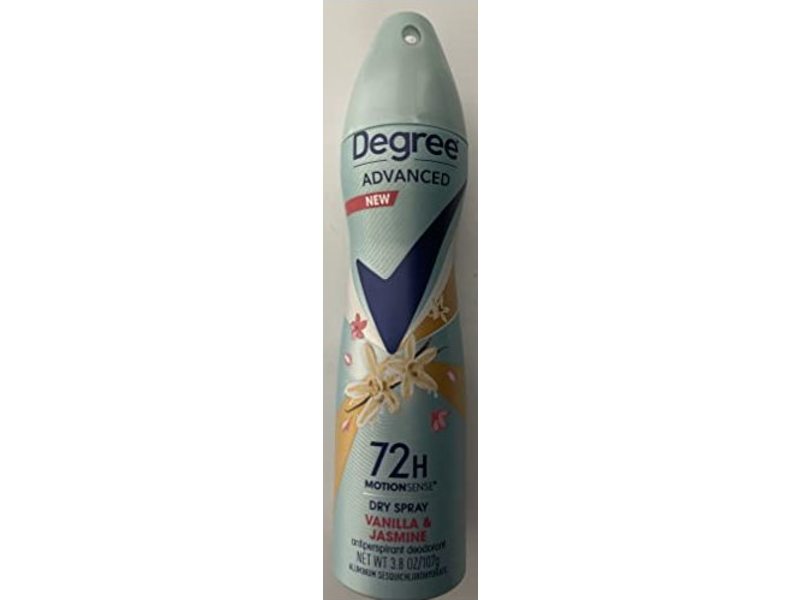 Degree Advance 72 H Motion Sense Antiperspirant Deodorant, Vanilla & Jasmine , 3.8 oz/107 g