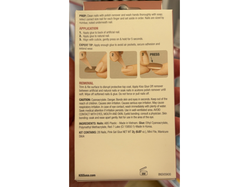 Kiss Bare But Better Nails Kit, Short & TruNude, 28 Count