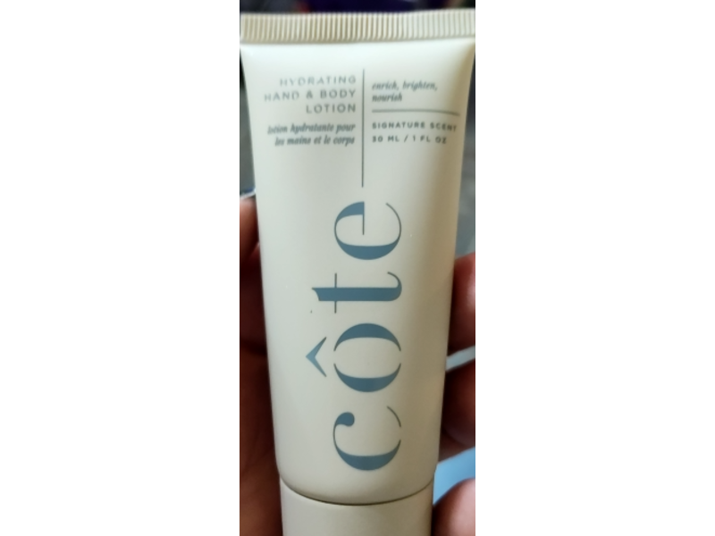 Cote Hydrating Hand & Body Lotion, Signature Scent, 1 fl oz/30 mL