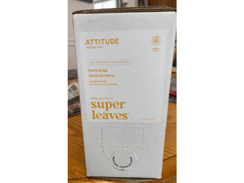 Attitude Super Leaves Hand Soap, Lemon Leaves, 67.6 fl oz/2 L