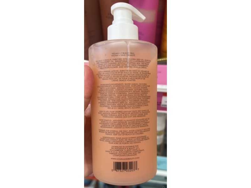 Le Monde Gourmand Perfumed Milky Body Wash, Fraise Fouettée, 14 fl oz/415 mL