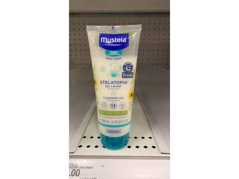 Mustela Stelatopia Cleansing Gel, 6.76 fl oz