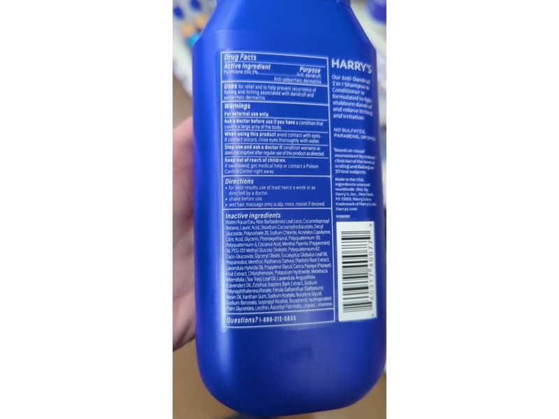Harry's Anti-Dandruff Shampoo & Conditioner, 2% Pyrithione Zinc, 14 fl oz/414 mL