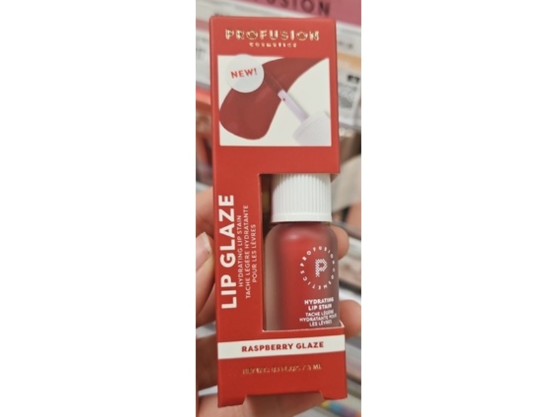 Profusion Cosmetics Lip Glaze, Raspberry Glaze, 0.1 fl oz/4 mL