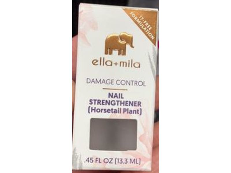 Ella + Mila Damage Control Nail Strengthener, Horsetail Plant, 0.45 fl oz/13.3 mL