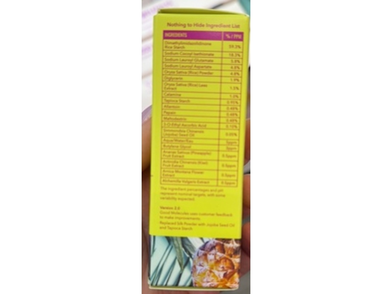 Good Molecules Exfoliating Powder, Pineapple, 0.7 oz/20 g