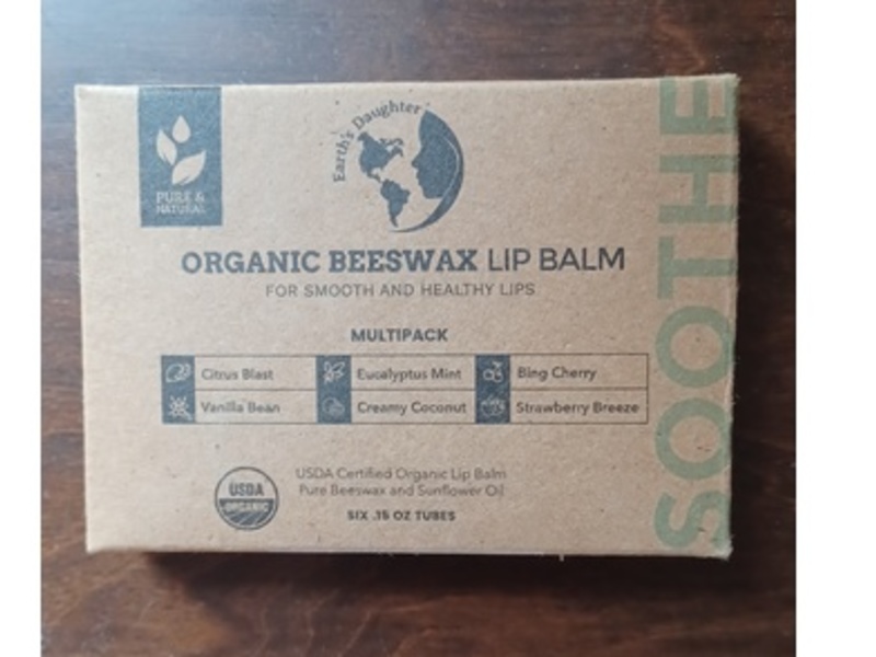 Earth's Daughter Organic Beeswax Lip Balm Set, 0.15 oz