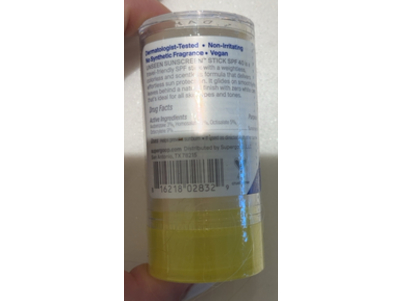 Supergoop! Unseen Sunscreen Stick, SPF 40, 0.70 oz/20 g
