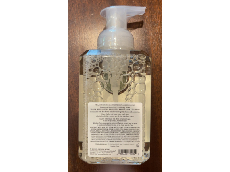 Michel Design Works Foaming Shea Butter Hand Soap, Wild Hydrangea, 17.8 fl oz/530 mL