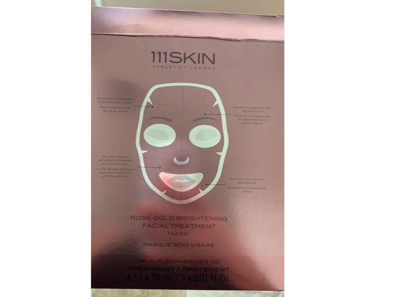 111Skin Rose Gold Brightening Facial Treatment Mask, 1.01 fl oz/30 mL, 5 Count