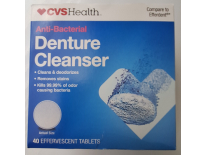 CVS Health Anti-Bacterial Denture Cleanser, 40 Count