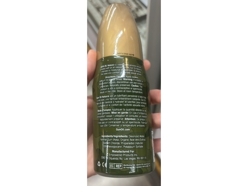 Gun Oil Natural Water-Based Lubricant, 8 oz/237 mL