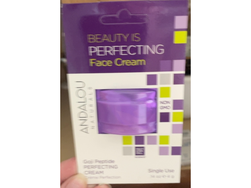 Andalou Naturals Perfecting Face Cream, Goji Peptide, 0.14 oz/4 g