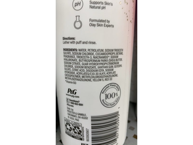 Olay Hydrating Body Wash, Hyaluronic, 20 fl oz/591 mL