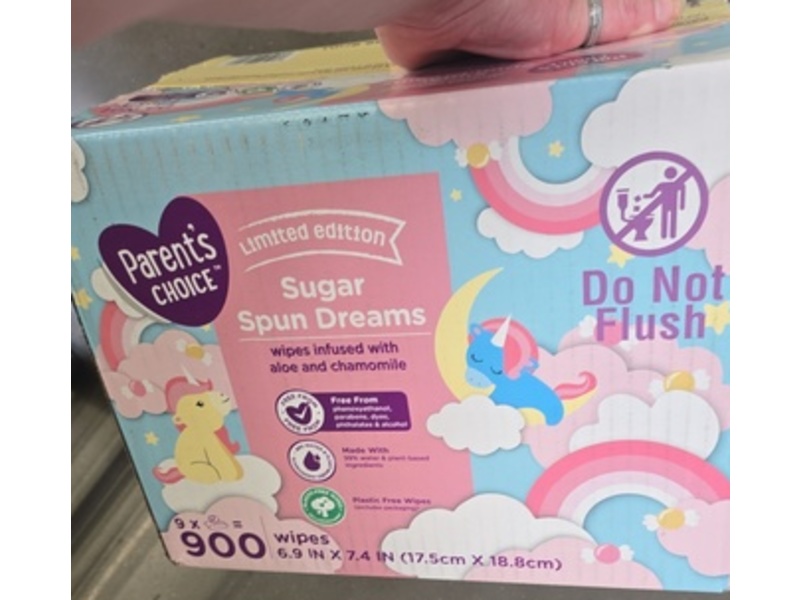 Parent's Choice Sugar Spun Dreams Wipes, Aloe & Chamomile, 900 Count