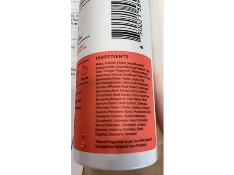 The Honey Pot Company Foaming Wash, Bergamot Rose, 5.51 fl oz/163 mL