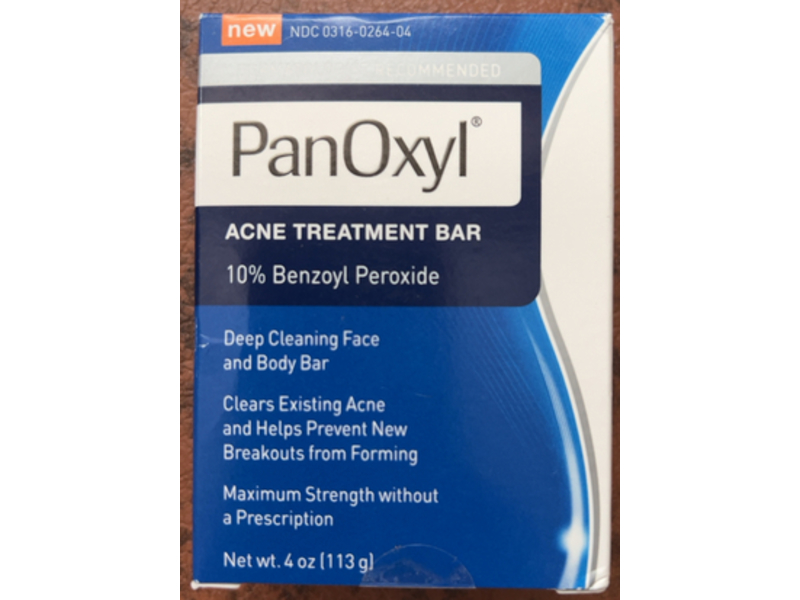 PanOxyl Acne Treatment Bar, 10% Benzoyl Peroxide, 4 oz/113 g