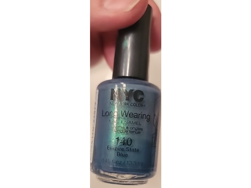 NYC New York Color Long Wearing Nail Enamel, 140 Empire State Blue, 0.45 fl oz/13.3 mL