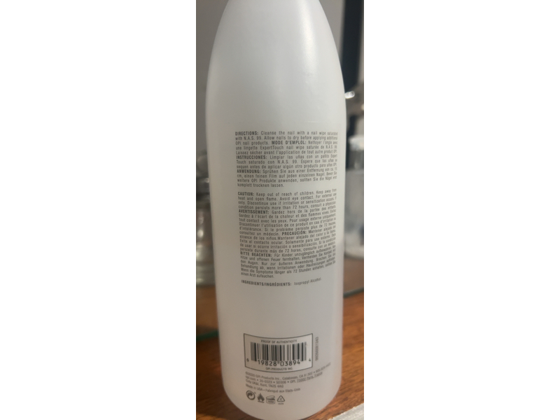 O.P.I NAS99 Nail Cleansing Solution, 15.2 fl oz/450 mL